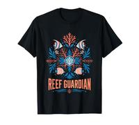 Reef Guardian Coral Mandala Tropical Fish Marine Art T-Shirt