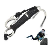 Reef Hook Diving Tool - Stainless Steel Hook with Safety Cord and, Secure scubas Diver Accessory for Current Diving | Underwater Gear for Photography and Deep Sea Exploration