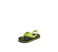 Reef Kids Boys Sandals, Little Ahi Neon Palm, UK 4