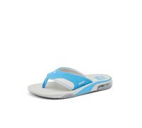 Reef Kids' Fanning Flip Flop, Arch Support, Durable Outsole, Water Friendly, Light Grey/Light Blue, 13 Big Kid
