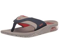 REEF Kids' Fanning Flip Flop, Arch Support, Durable Outsole, Water Friendly, Taupe/Navy, 13 Big Kid