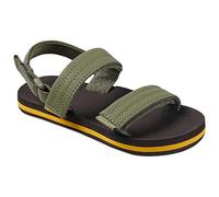 Reef Boys Little AHI Convertible Casual Beach Pool Sandal Flip Flop - Olive