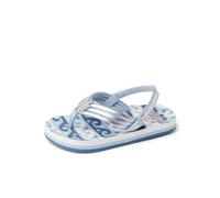 REEF Little Ahi Unisex-Child Beach Flip Flop, Soft Cushion Footbed, Water Friendly, Backstrap, Wavey, 12 Little Kid