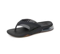 Reef Mens Fanning + Airbagged Flip Flops - Black/Gum - 10