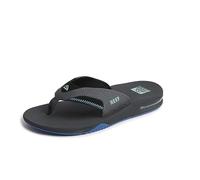 Reef Men's Fanning Flip-Flop, Gunmetal/Ocean, 10 UK