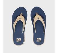 REEF - Mens Fanning Flip Flops - Tan/Navy/Tan - Beach/Summer Sandals