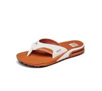 Reef Mens Fanning Pregame Flip Flops - White/Orange - 9 UK