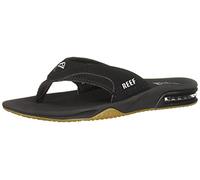 Reef Men's Fanning Sandals, Black (Black / Silver),3 UK (35 EU) (4 US)