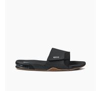 Reef Mens Fanning Slide Black Sandals - Black & Silver - Size UK 7