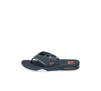 Reef Mens Fanning Summer Beach Flip Flops - Navy/Orange Tropic - 7 UK