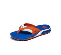 Reef MENS SANDALS, FANNING PREGAME, ORANGE/BLUE, 5 UK