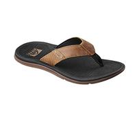 Reef Men's Santa Ana Le Flip-Flop, Black and Tan, 10 UK