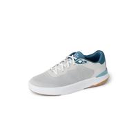 REEF Men's Shoreline Del Mar Shoe, Breathable Knit Upper, Lightweight & Flexible, Cushion Footbed, Elastic Laces, Grey/Blue/Gum, 11
