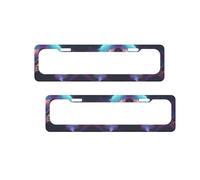 Reef Print License Plate Frames Aluminum Metal License Plate Holder Covers Rustproof Waterproof Decorative Sign Frames