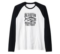 Reef Rags Bluefin Tuna Hooked on The Fight Distressed Raglan Baseball Tee