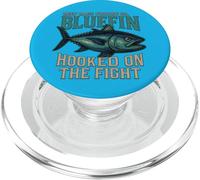 Reef Rags Bluefin Tuna Hooked On The Fight Fishing Graphic PopSockets PopGrip for MagSafe