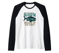 Reef Rags Bluefin Tuna Hooked On The Fight Fishing Graphic Raglan Baseball Tee