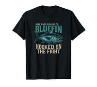 Reef Rags Bluefin Tuna Hooked On The Fight Fishing Graphic T-Shirt