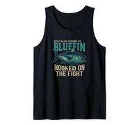 Reef Rags Bluefin Tuna Hooked On The Fight Fishing Graphic Tank Top