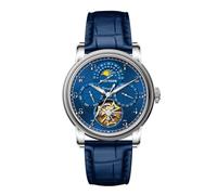 REEF TIGER Artist Master III Men's Automatic Watch 24-Hour Moonphase Rose Gold Luminous Brown Leather Classic RGA1965, RGA1965-YLL, Tendência