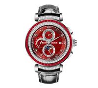 REEF TIGER Charm Diamonds Accent Men's Automatic Watch 24-Hour Calendar Luminous Leather Strap Classic Watches RGA19S3, RGA19S3-YRBL, Tendência