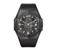 REEF TIGER Luxury Traveler Multifunctional Automatic Self-Wind Sport Watches for Men Calendar Energe Indication Rubber Band Mechanical Watch RGA6906 (RGA6906-BBBR)