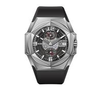 REEF TIGER Luxury Traveler Multifunctional Automatic Self-Wind Sport Watches for Men Calendar Energe Indication Rubber Band Mechanical Watch RGA6906 (RGA6906-YBBR)