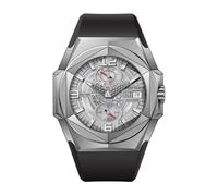 REEF TIGER Luxury Traveler Multifunctional Automatic Self-Wind Sport Watches for Men Calendar Energe Indication Rubber Band Mechanical Watch RGA6906 (RGA6906-YWBR)