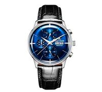 REEF TIGER Men's Watch Analogue Automatic Blue Dial with Leather Strap RGA1699 (RGA1699-YLB)