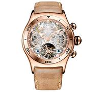 REEF TIGER Men's Watch Analogue Automatic Rose Gold Case with Leather Strap RGA703-PWB