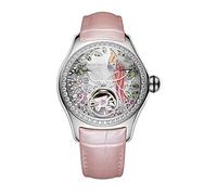 REEF TIGER Women's Watch Analogue Automatic Steel Case with Leather Strap ORGA7105-YSPD