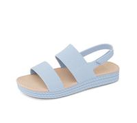 Reef Water Vista Higher Women's Platform Sandal - Adjustable Velcro Strap, Dusty Blue, 5 UK