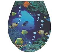'Reef' WC Seat Sticker Toilet Lid Cover Bathroom Art 32x38cm
