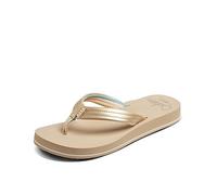 Reef WOMENS CUSHION BREEZE TAN/SMOOTHIE | Flip Flops, Padded Straps, Arch Support, Extra Cushion