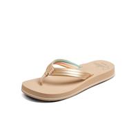 Reef WOMENS CUSHION BREEZE TAN/SMOOTHIE | Flip Flops, Padded Straps, Arch Support, Extra Cushion