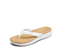 Reef Women's Cushion Cloud Flip-Flop, White/Tan, 3 UK