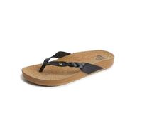 Reef Women's Cushion Court Twist Flip-Flop, Black, 7 UK