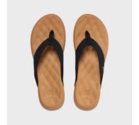 Cushion Harmony Flip Flops in Black & Tan