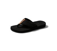 Reef Women's Cushion Threads Flip-Flop, Black, 6.5 UK