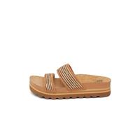 Reef Womens Cushion Vista Hi Summer Holiday Slides - Chocolate Raffia - 5 UK