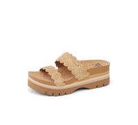 REEF Women's Cushion Vista Higher Sandal, Scalloped Tan, 7.5