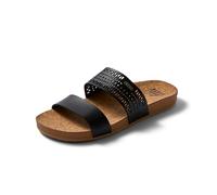 Reef Women's Cushion Vista Perf Flat Sandal, Black Tan, 6 UK