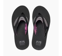 Reef Fanning Womens Flip Flops - Black Grey UK 4
