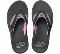 Reef Fanning Womens Flip Flops - Black Grey UK 5