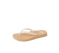 Reef Womens Ginger Beach Flip Flop, Soft Woven Strap, Cream/Tan, 7.5 UK