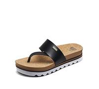 Reef WOMENS SANDALS, CUSHION SOL HI, BLACK/TAN, 6 UK