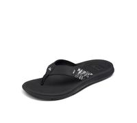 Reef Women's Santa Ana Flip-Flop, Black/White, 4 UK