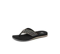 REEF Women's Sandals Spring Woven Flip Flops, Black/Cream, 4.5 UK