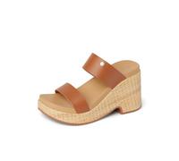 REEF Womens Sandals, Sunset Ibiza, Leather Brown, 7.5