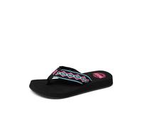 REEF Women's Sandy Flip-Flop, Black Neon, 4.5 UK